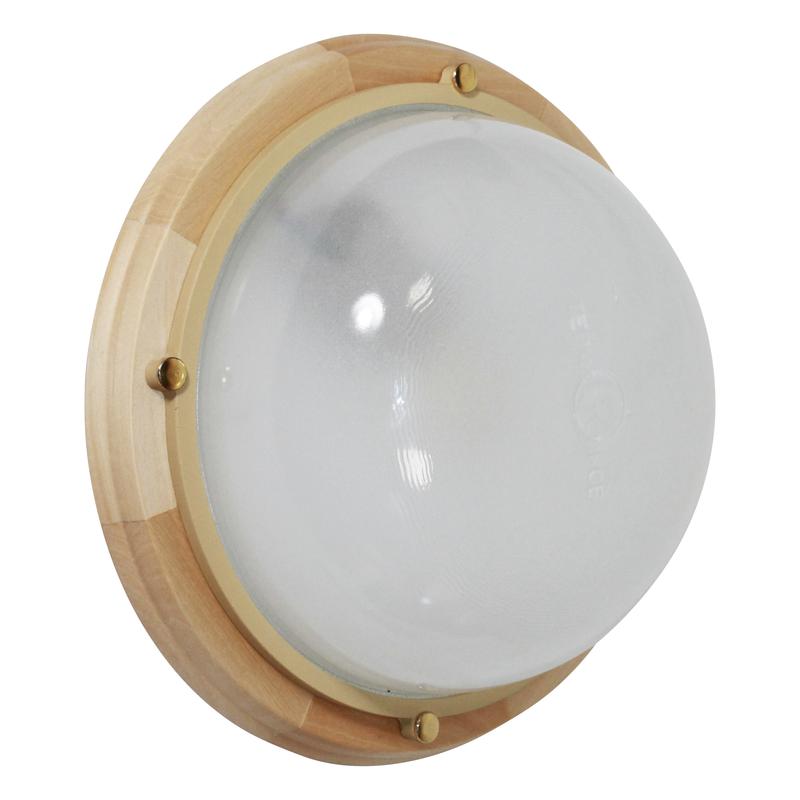 светильник нбб 03-100-009 "терма 1101" ip65 кругл. большой матов./корпус дерево липа (инд. упак.) элетех 1005501026 от BTSprom.by