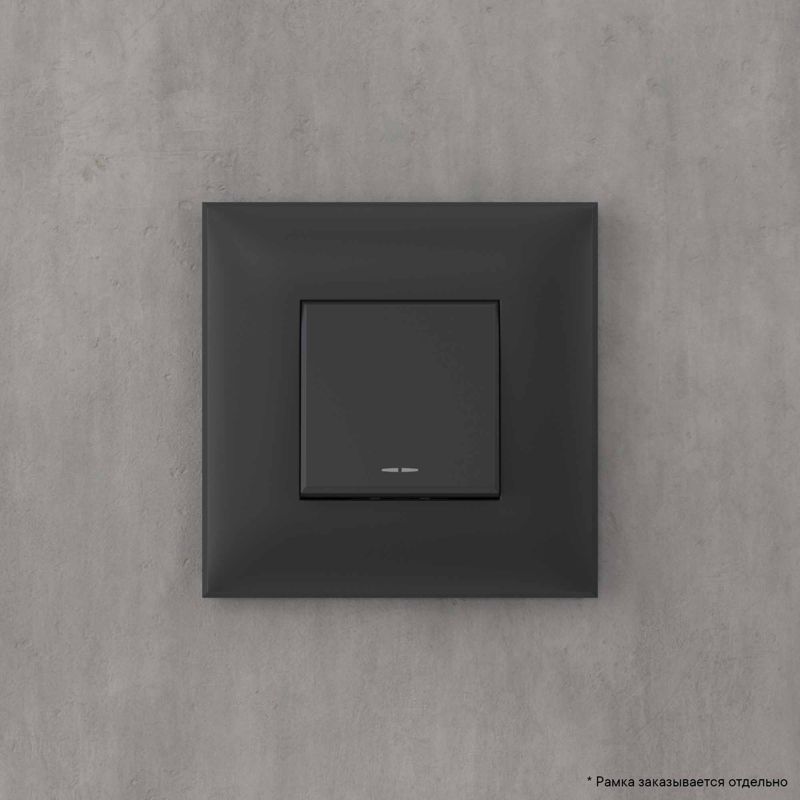  Выключатель 1-кл. СП Avanti "Черный матовый" DKC 4412103 фото в каталоге от BTSprom.by