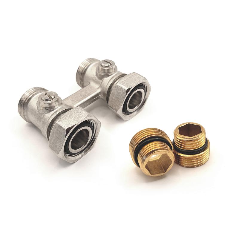 узел н-образный для нижнего подкл. радиатора в компл. с переходником прямой латунь 3/4дюйм никелирован. rtp 44370 от BTSprom.by