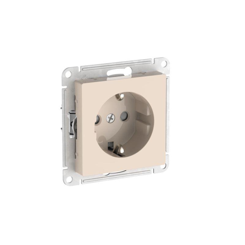 розетка atlasdesign 16а с заземл. защ. шторки быстрозажим. клем. механизм беж. se atn000245s от BTSprom.by
