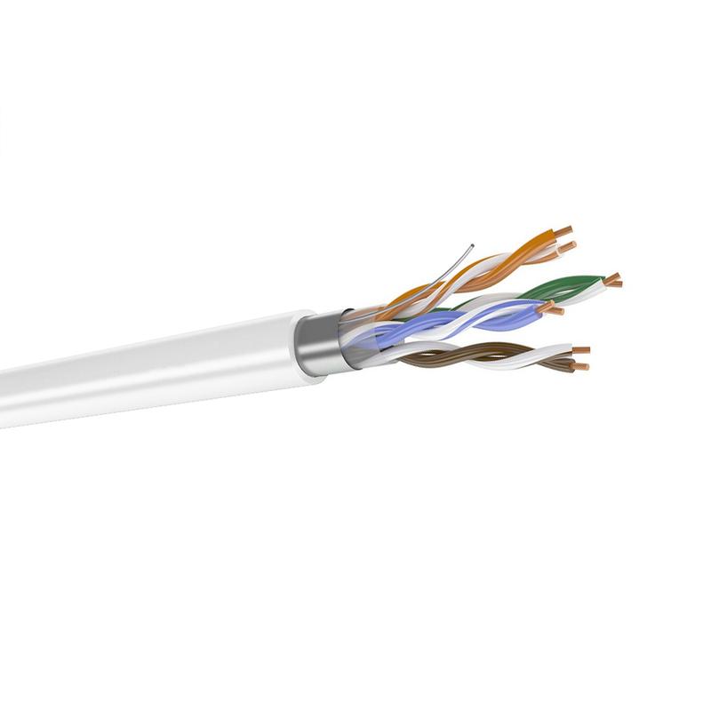 кабель витая пара f/utp кат.5e 4 пары жила 0.52 pvcls нг(а)-lsltx бел. (уп.305м) datarex dr-140107 от BTSprom.by