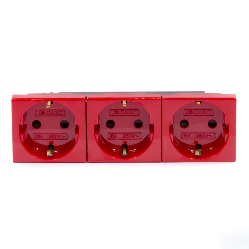 розетка 3-м viva 16а ip20 красн. dkc 45013 от BTSprom.by