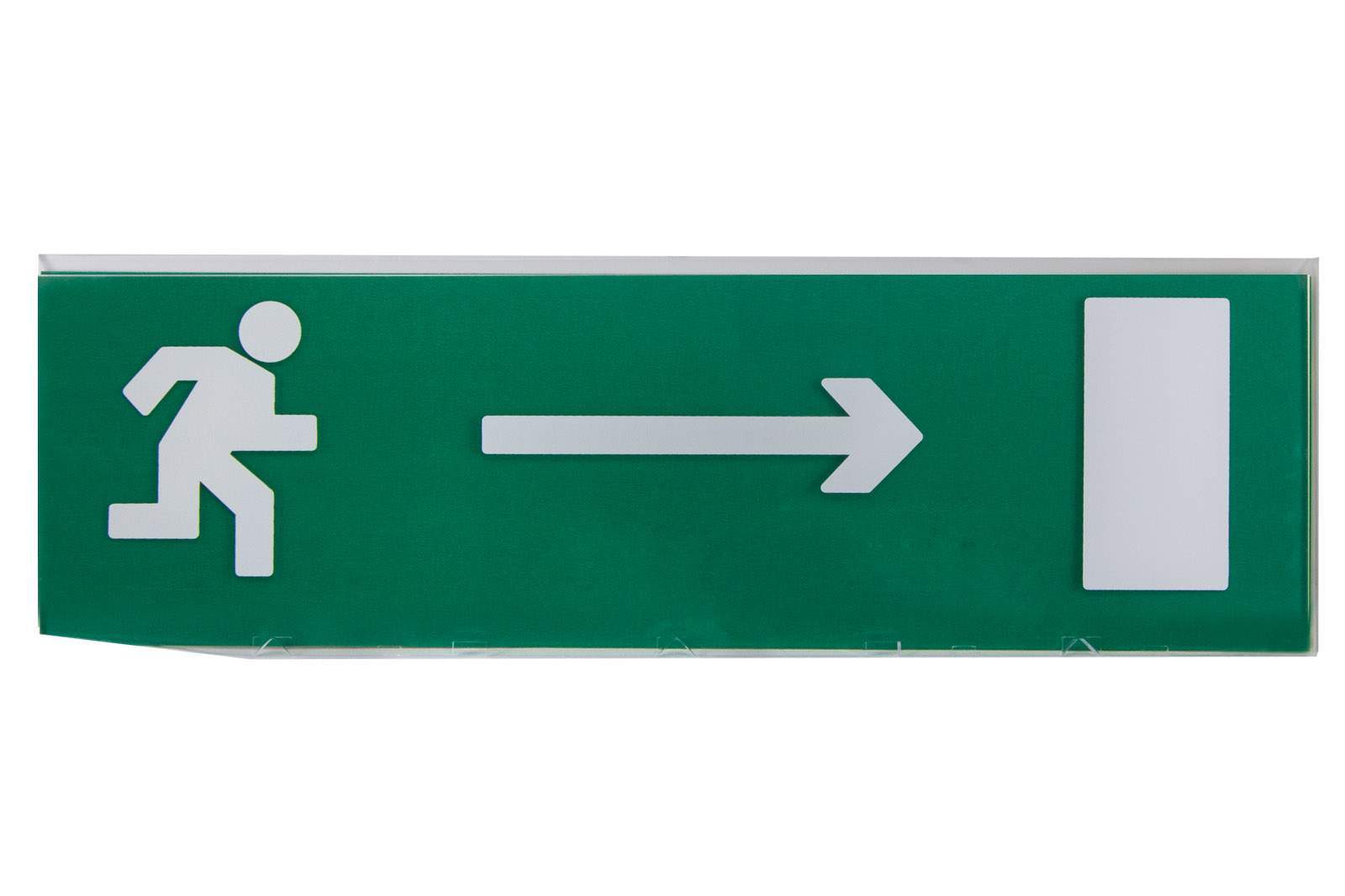 сменное табло "направление к эвакуационному выходу направо" зеленый фон для "топаз" tdm от BTSprom.by