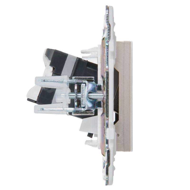  Розетка компьютерная RJ45 кат.5E SKANDY SK-K01Sh шампань IEK SK-K10-1-K37 фото в каталоге от BTSprom.by