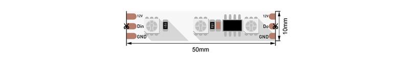 лента светодиодная spi ws2811 стандарт 5050 60 led/м 144 вт/м 12в ip20 rgb (уп.5м) swg standard 00-00007115 от BTSprom.by