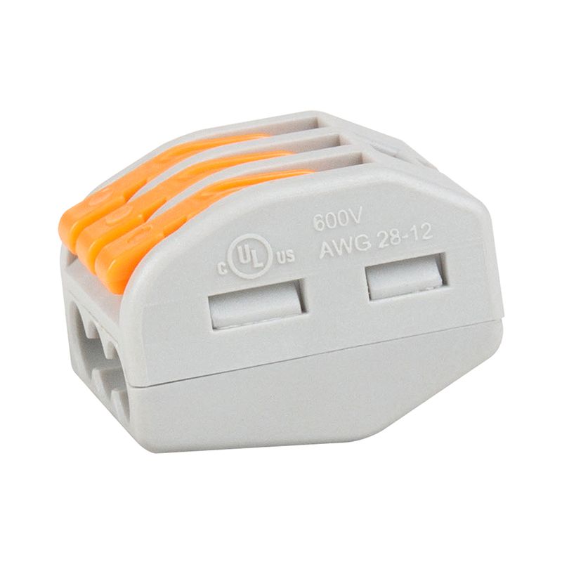  Клемма строительно-монтажная OptiKit СМК 222-413 с рычагом 3 отверстия 0.2-2.5(4.0)кв.мм КЭАЗ 351063 фото в каталоге от BTSprom.by