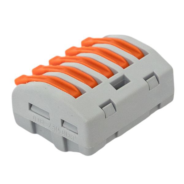  Клемма строительно-монтажная СМК 222-415 5-проводная 0.08-2.5кв.мм с рычагом (уп.100шт) PROxima EKF plc-smk-415 фото в каталоге от BTSprom.by