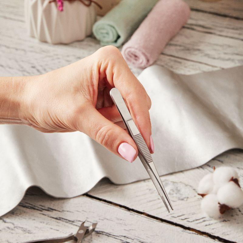  Пинцет прямой узкий рифленый 100мм SDS 12-0340 фото в каталоге от BTSprom.by