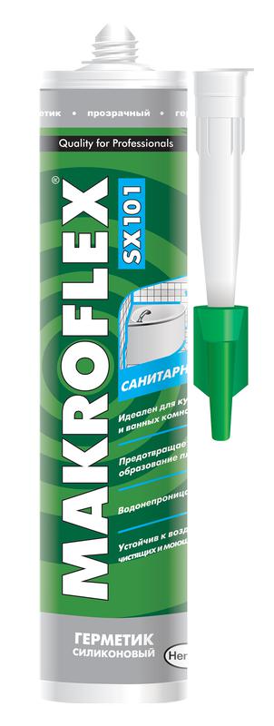 герметик санитарный силиконовый sx101 (290мл) прозр. makroflex б0036209 от BTSprom.by