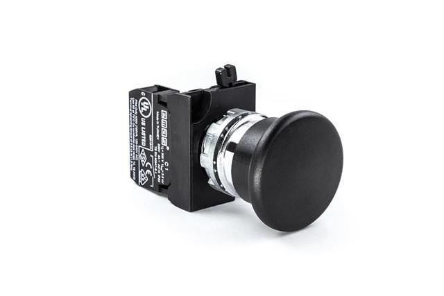 кнопка нажимная грибок (1но) черн. emas cm100mh от BTSprom.by
