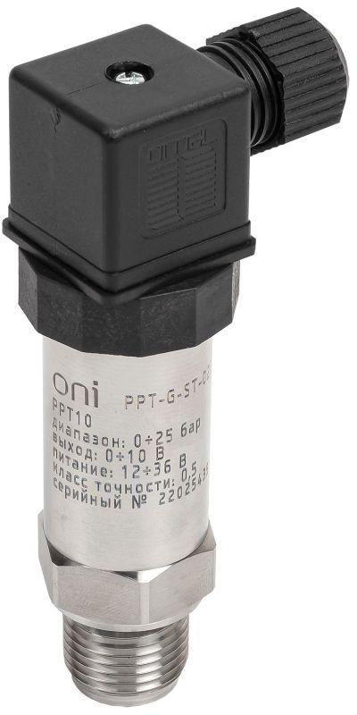 преобразователь давления ppt10 0.5% 0-25бар 0-10в g1/2 din43650 oni ppt-g-st-025-0-10-2-2 от BTSprom.by