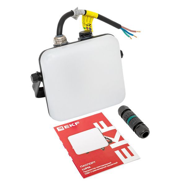  Прожектор светодиодный СДО-4002 20Вт 4000К IP65 с равномерной засветкой LUMA EKF FLL-4002-20-4000 фото в каталоге от BTSprom.by