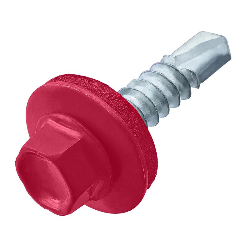 саморез кровельный 4.8х28(29) ral 3003 рубин./красн. (европодвес) (уп.20шт) стройметиз 2120011 от BTSprom.by