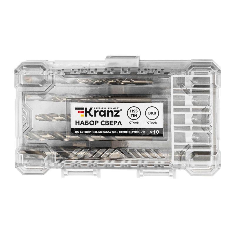 набор сверл комбинированный (10 предметов) kranz kr-92-0470 от BTSprom.by