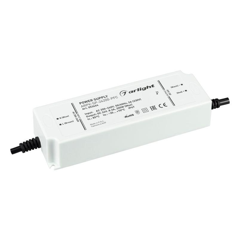 блок питания arpv-sp-24200-pfc 24в 8.3а 200вт ip67 пластик arlight 053664 от BTSprom.by