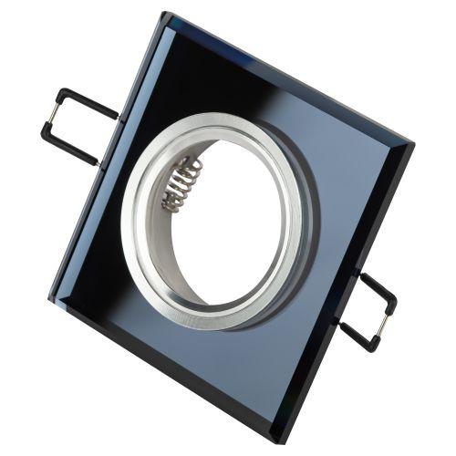  Светильник точечный DK8 CH/BK 50Вт MR16 12В декор стекло квадрат хром./черн. ЭРА C0043792 фото в каталоге от BTSprom.by