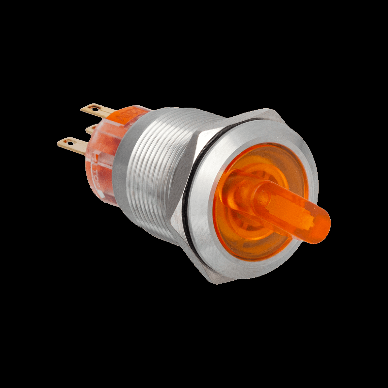 переключатель с подсветкой с фиксацией 220в ac/dc 2 полож. 1no+1nc ip67 mt67-bd211y220 нерж. сталь желт. овен 139456 от BTSprom.by