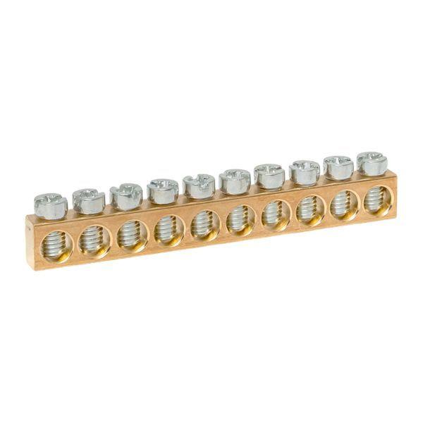 шина pen "ноль-земля" (6х9мм) 10 отв. для щитов nova unix unix65 ekf nv-k10 от BTSprom.by