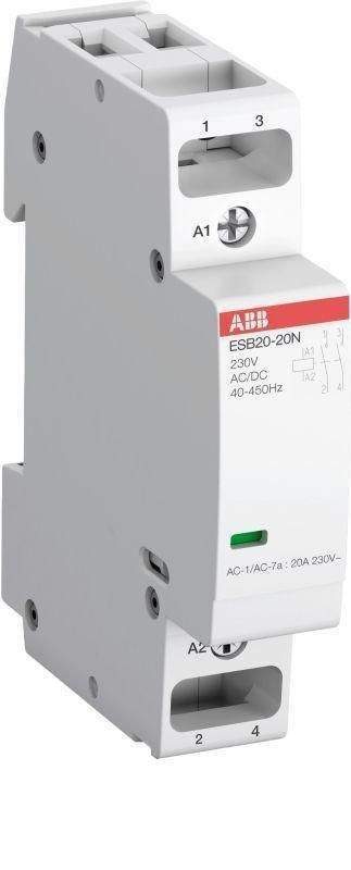 контактор esb20-20n-01 модульный (20а ас-1 2но) катушка 24в ac/dc abb 1sbe121111r0120 от BTSprom.by