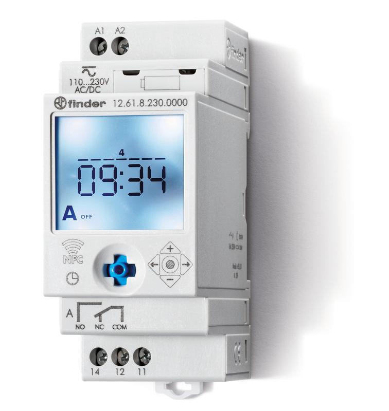 реле времени цифровое недельное 16а 24в ac/dc 1co nfc 35мм ip20 монтаж на рейку 35мм finder 126100240000pas от BTSprom.by