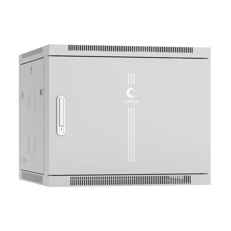 шкаф телекоммуникационный настенный sh-05f-9u60/60m 19дюйм 9u 600х600х501мм дверь метал. сер. (ral 7035) cabeus 7106c от BTSprom.by