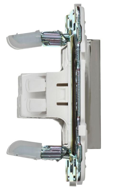  Выключатель проходной 1-кл. SKANDY 10А SK-V08N с индикацией никель IEK SK-V12-1-10-K50 фото в каталоге от BTSprom.by