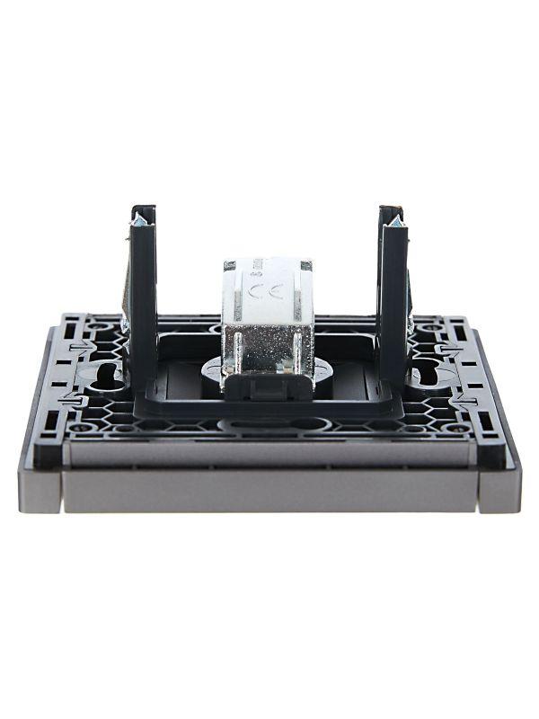  Розетка TV оконечная FORTE&PIANO FP528 сталь IEK FP-A10-O-K46 фото в каталоге от BTSprom.by