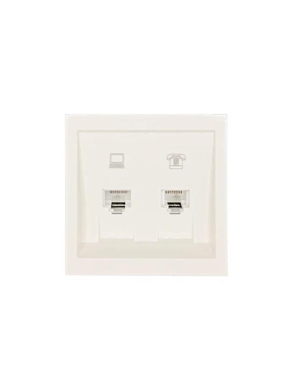 розетка компьютер+телефон сп zima ip20 слон. кость lezard 704-9088-143 от BTSprom.by