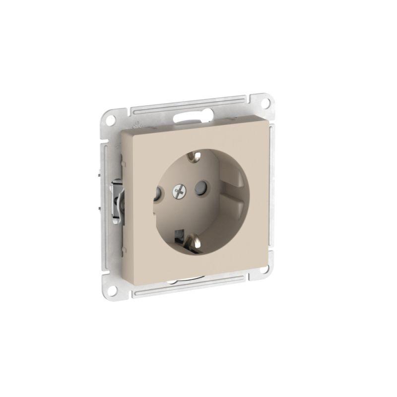 розетка atlasdesign 16а с заземл. защ. шторки быстрозажим. клем. механизм песочн. se atn001245s от BTSprom.by