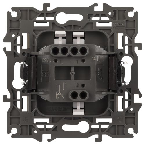  Кнопка 10АХ-250В Elegance антрацит 14-1111-05 ЭРА Б0047866 фото в каталоге от BTSprom.by