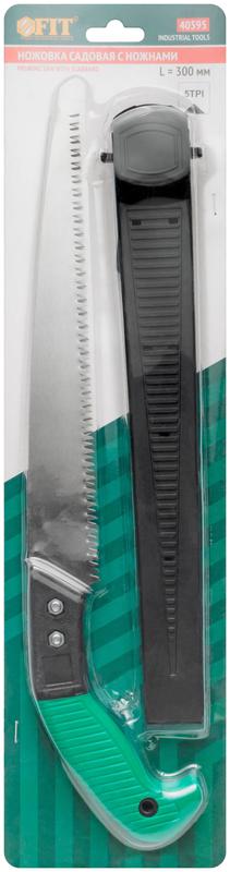  Ножовка садовая с ножнами крупный зуб 5 TPI 3D заточка 300мм FIT 40595 фото в каталоге от BTSprom.by