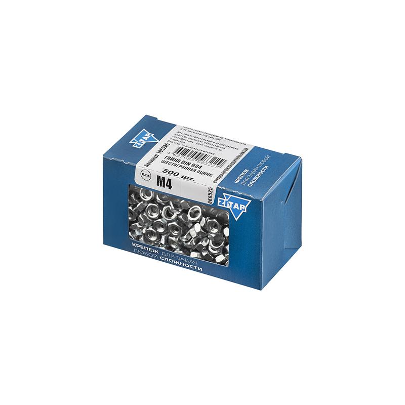  Гайка шестигранная М4 DIN 934 оцинк. (уп.500шт) Tech-Krep/Zitar 105245 фото в каталоге от BTSprom.by