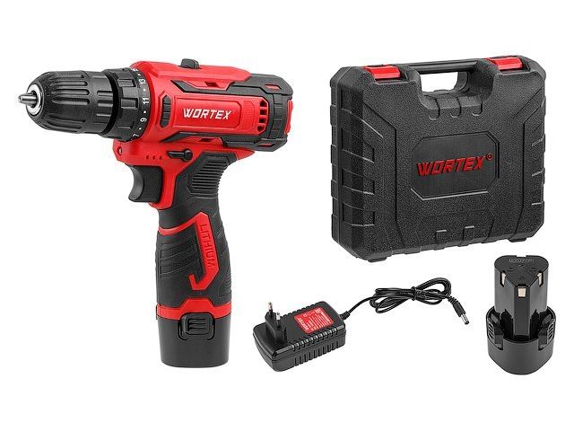 аккум. дрель-шуруповерт wortex bd 1220 li в чем. 12 в, 30 н*м, 2х1.5 а*ч, бзп 10 мм (шурупы до 6 мм) 1329356 от BTSprom.by