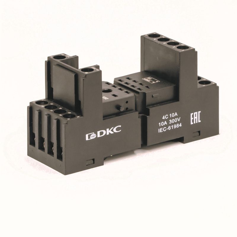 колодка низкопрофильная 2-х уровневая с винтовыми клеммами для реле на 2 группы контактов ir-w2co dkc ir-b2w-sc-1 от BTSprom.by