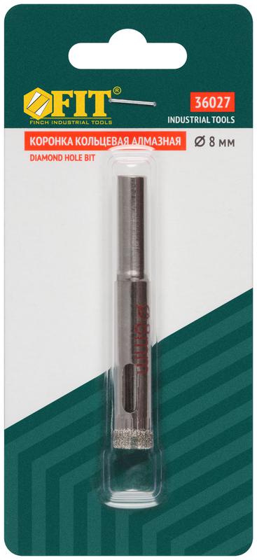  Коронка кольцевая алмазная для стекла кафеля 8мм FIT 36027 фото в каталоге от BTSprom.by