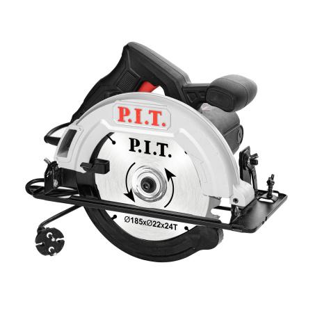 пила циркулярная электрич. 1200вт 5500об/мин диск 185х20мм пропил 47/61мм 45град. p.i.t. pks185-c4 от BTSprom.by