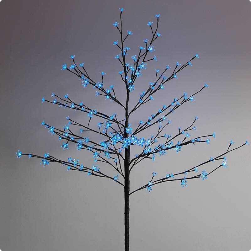 дерево комнатное "сакура", коричневый цвет ствола и веток, высота 1.2 метра, 80 светодиодов синего цвета, трансформатор ip44neon-night от BTSprom.by