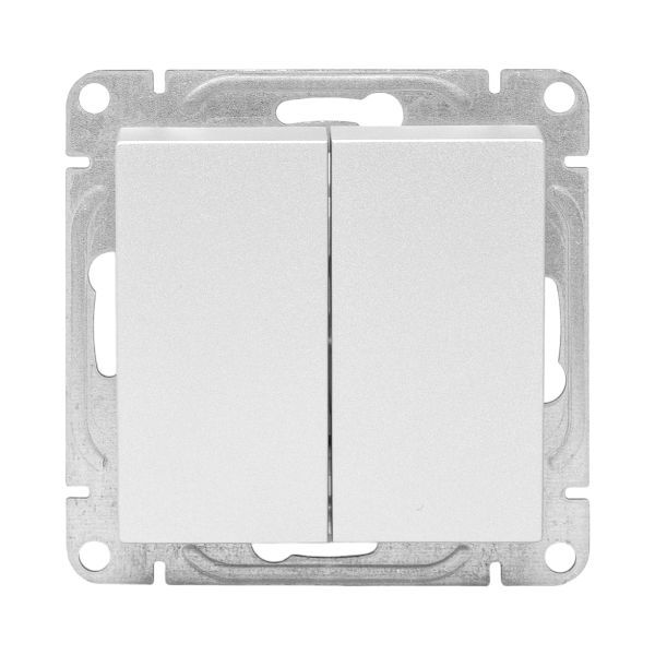  Выключатель 2-кл. СП Эпика механизм алюм. EKF UP1-SWA-20 фото в каталоге от BTSprom.by