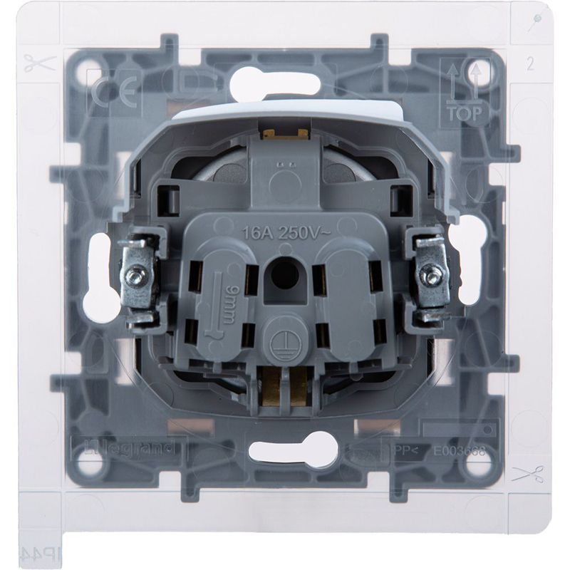  Розетка 1-м СП Etika 16А IP44 250В с заземл. со шторками с защ. крышкой безвинтов. зажимы алюм. IEK 672426 фото в каталоге от BTSprom.by