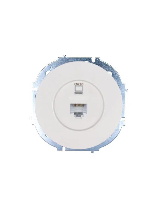 розетка компьютерная сп osen rj45 кат.6 механизм бел. lezard 743-0288-140 от BTSprom.by