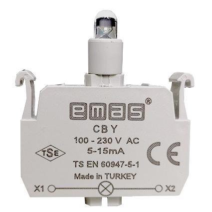 блок-контакт подсветки с зел. светодиодом 100-250в перем. тока emas cby от BTSprom.by