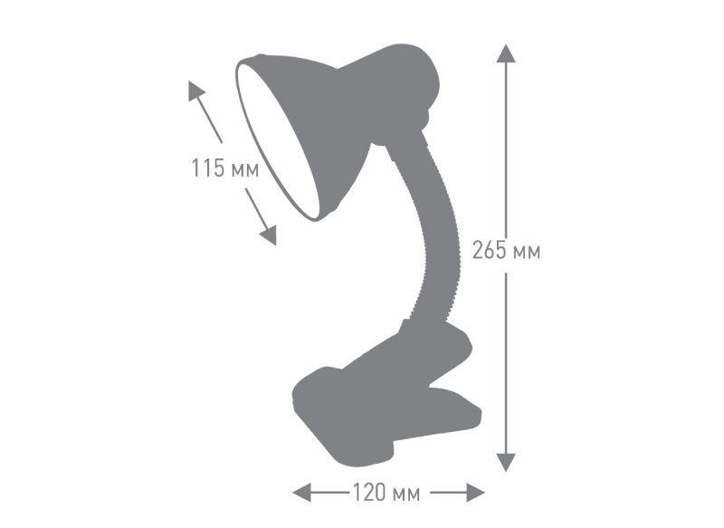  Светильник UF-320P С06 настол. прищепка 230В 60Вт E27 ЛОН син. Ultraflash 12372 фото в каталоге от BTSprom.by