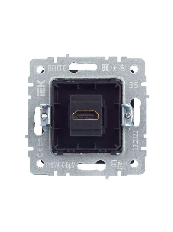  Розетка СП BRITE HDMI РHDMI-0-БрМ механизм маренго IEK BR-H10-K35 фото в каталоге от BTSprom.by