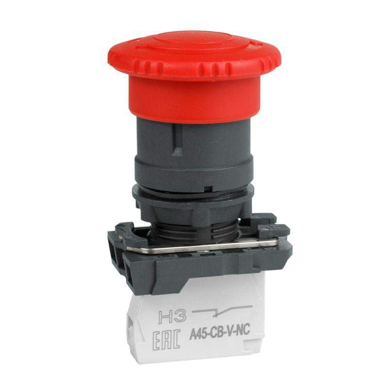 кнопка аварийного останова optisignal d22 c5-estr-01 пластик 1нз возврат поворотом xb5as8442 кэаз 332192 от BTSprom.by