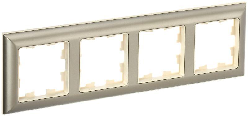 рамка 4-м brite ру-4-бр беж./шампань iek br-m42-12-3-k10 от BTSprom.by