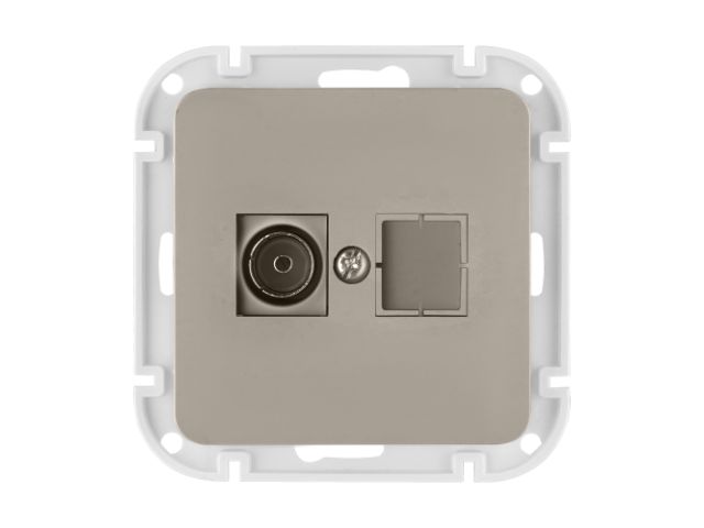 розетка 1-ая телевизионная (скрытая) песочная, astrum, bylectrica тр-6541 песочн от BTSprom.by