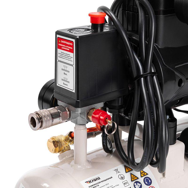  Компрессор воздушный безмасляный KR-850/10 850Вт 140л/мин 10л Kranz KR-16-1161 фото в каталоге от BTSprom.by