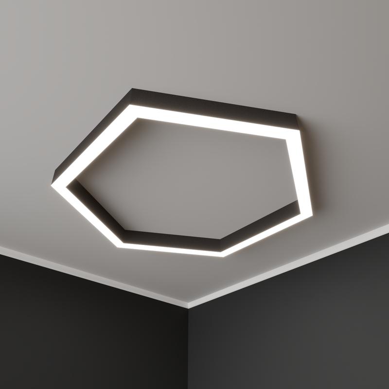 светильник светодиодный rve-pls5070-hexa-1990-n 157вт 4000к 1990х1723х70мм сег. 995мм 50х70мм шестиугольник накладной ral9006 муар сер. rvelektro rve00018677 от BTSprom.by