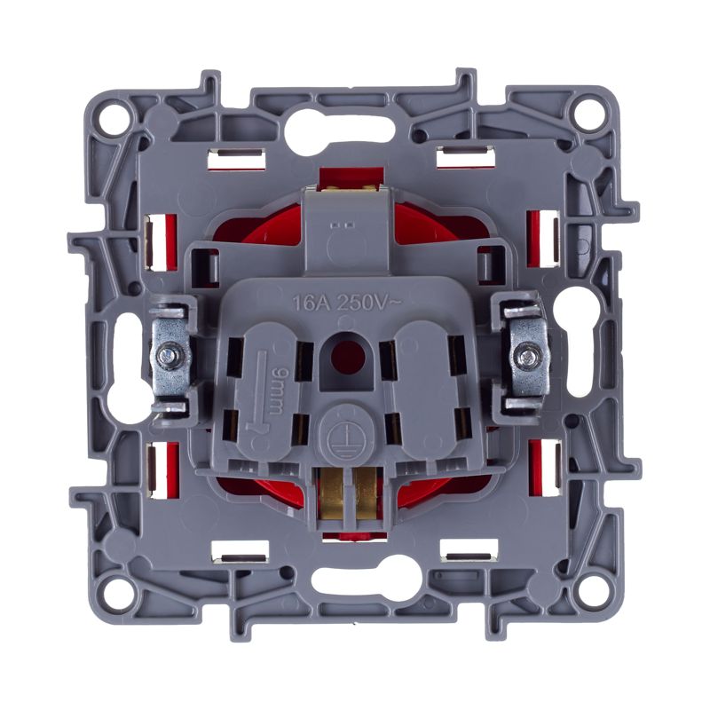  Розетка 1-м СП Etika 16А 250В 2P+E защ. шторки красн. IEK 672722 фото в каталоге от BTSprom.by