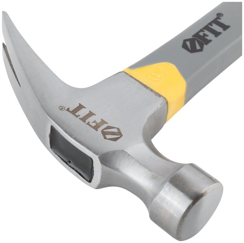  Молоток-гвоздодер Профи 29мм 450г фибергласовая усилен. 3-х цветная ручка FIT 44776 фото в каталоге от BTSprom.by